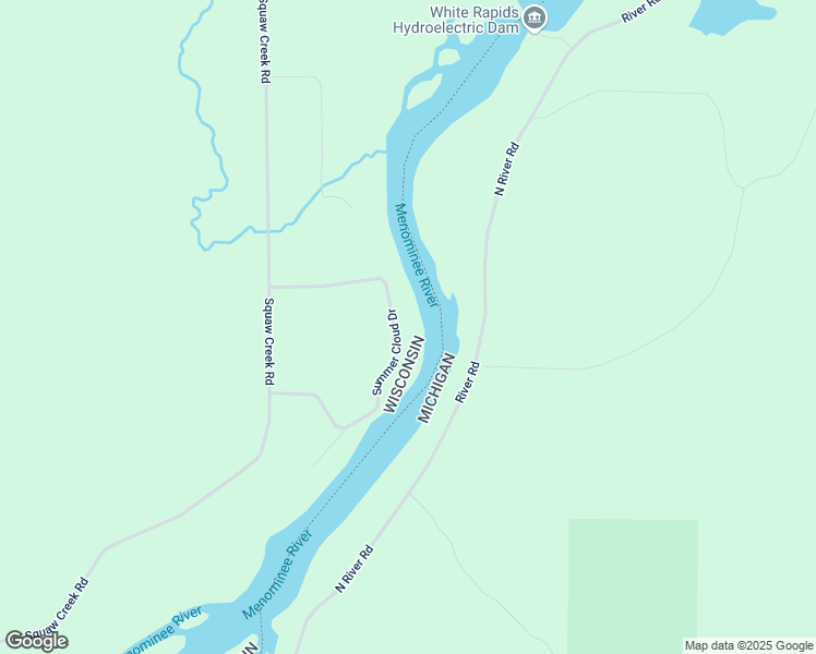 map of restaurants, bars, coffee shops, grocery stores, and more near N14306 Summer Cloud Drive in Wausaukee
