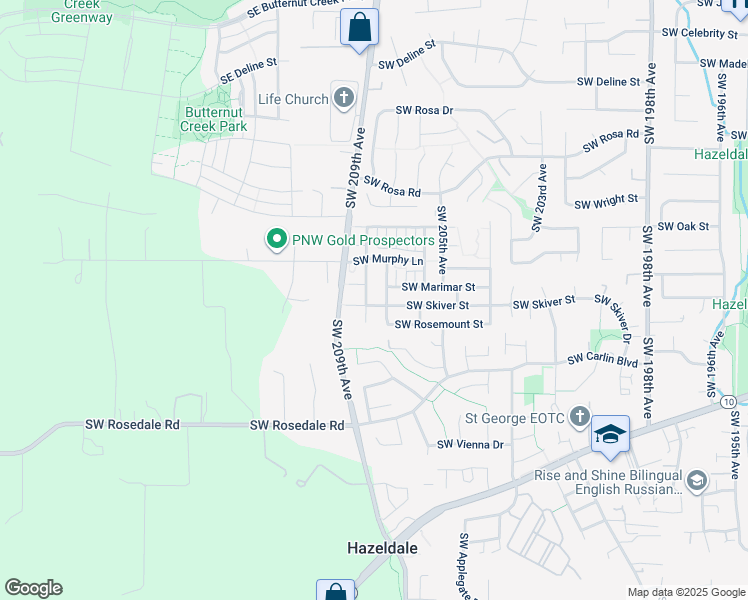 map of restaurants, bars, coffee shops, grocery stores, and more near 20839 Southwest Skiver Street in Beaverton