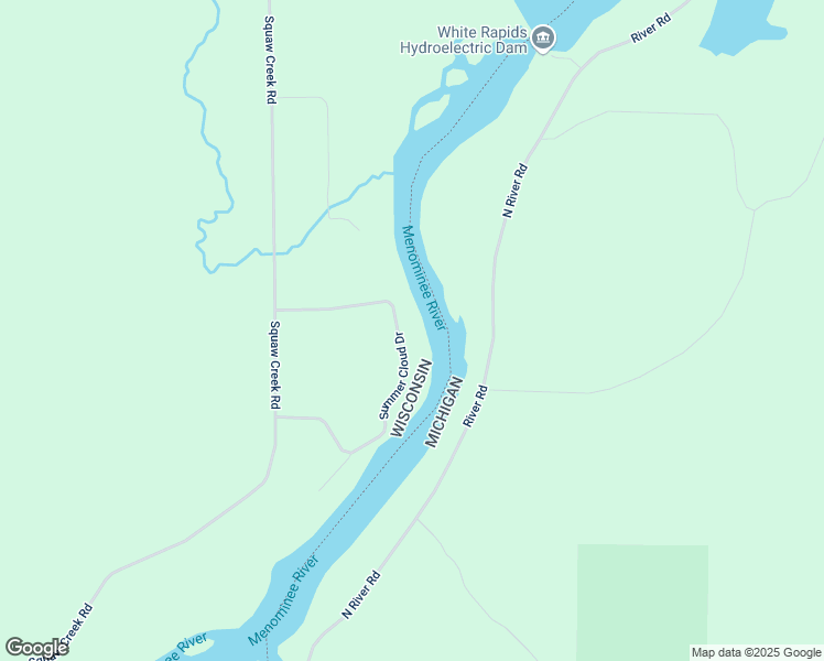 map of restaurants, bars, coffee shops, grocery stores, and more near N14306 Summer Cloud Drive in Wausaukee