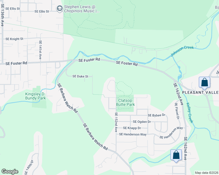 map of restaurants, bars, coffee shops, grocery stores, and more near 15170 Southeast Aston Street in Portland