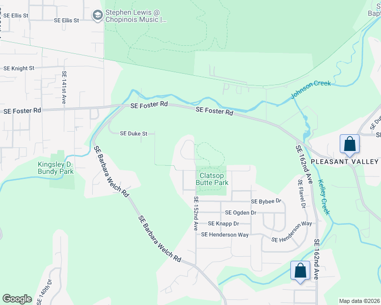 map of restaurants, bars, coffee shops, grocery stores, and more near 15170 Southeast Aston Street in Portland