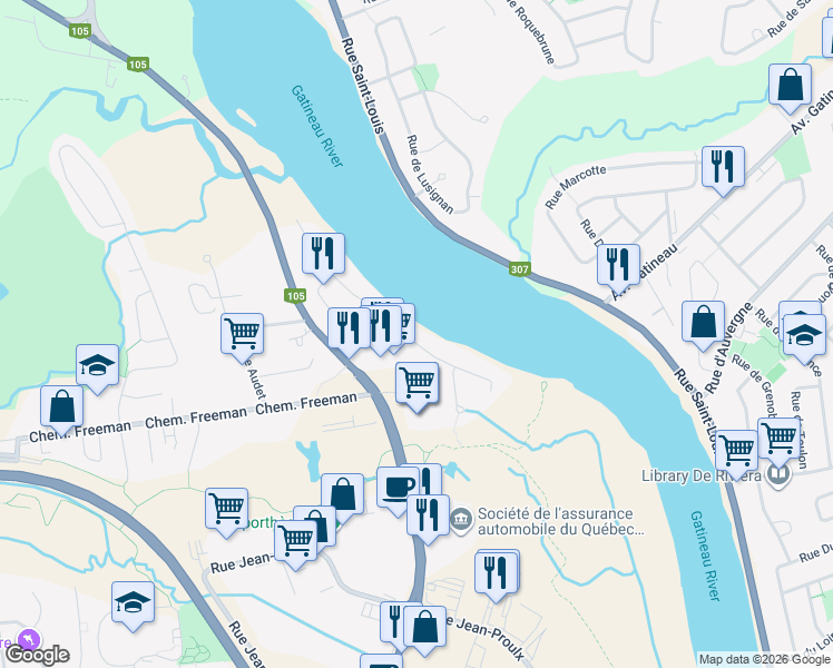 11 Rue de l'Anse aux Bateaux, Gatineau QC Walk Score