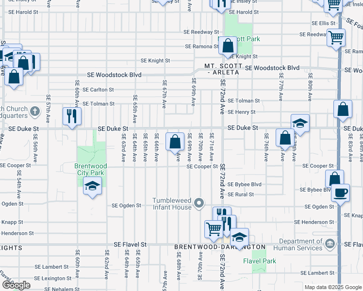 map of restaurants, bars, coffee shops, grocery stores, and more near in 