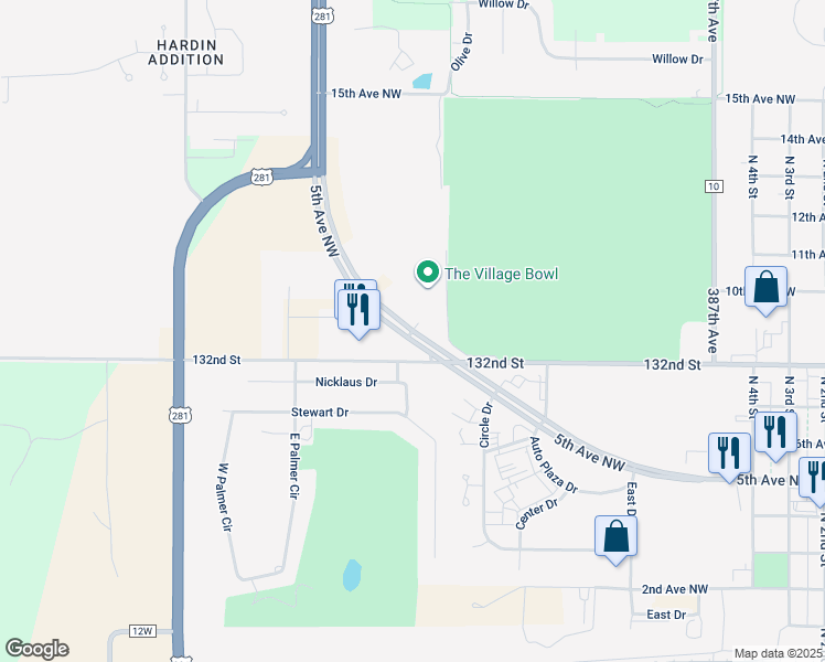 map of restaurants, bars, coffee shops, grocery stores, and more near 868 5th Avenue Northwest in Aberdeen