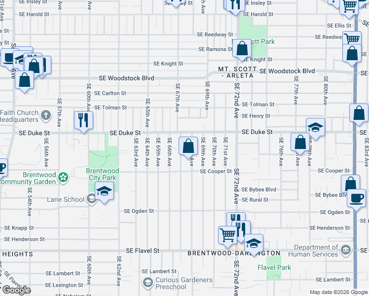 map of restaurants, bars, coffee shops, grocery stores, and more near in 