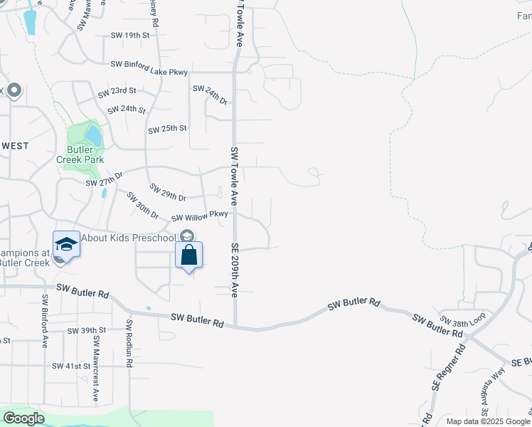 map of restaurants, bars, coffee shops, grocery stores, and more near 3015 Southwest Wallula Avenue in Gresham