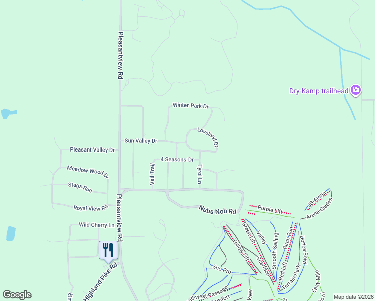 map of restaurants, bars, coffee shops, grocery stores, and more near 270 Sun Valley Drive in Harbor Springs