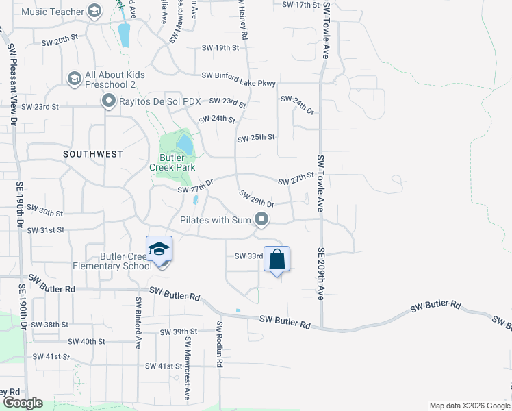 map of restaurants, bars, coffee shops, grocery stores, and more near 1960 SW 29th Dr in Gresham