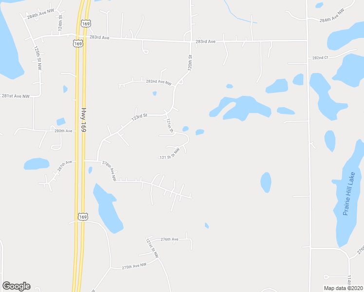 map of restaurants, bars, coffee shops, grocery stores, and more near 27915 121st Street in Zimmerman