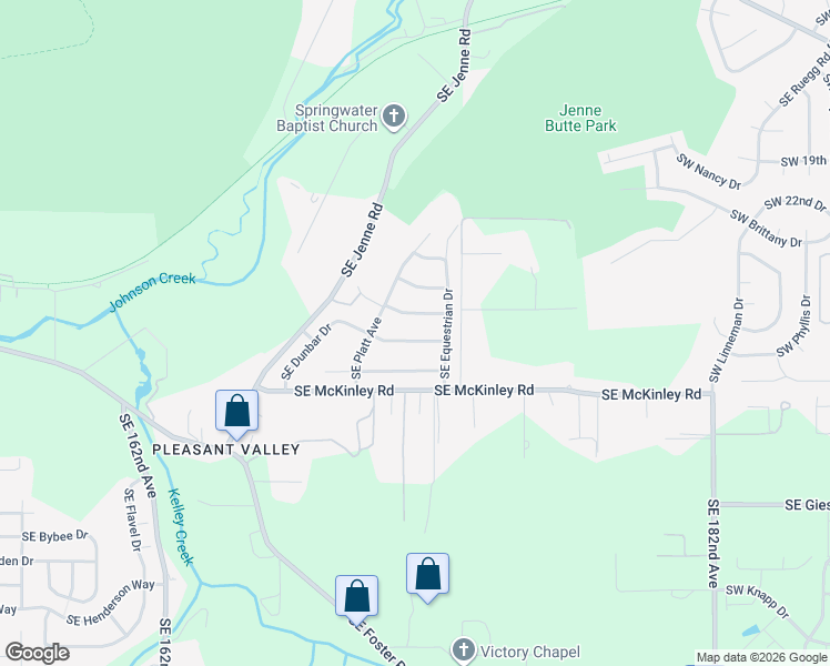 map of restaurants, bars, coffee shops, grocery stores, and more near 6223 Southeast Dunbar Drive in Portland