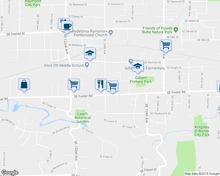 map of restaurants, bars, coffee shops, grocery stores, and more near in Portland