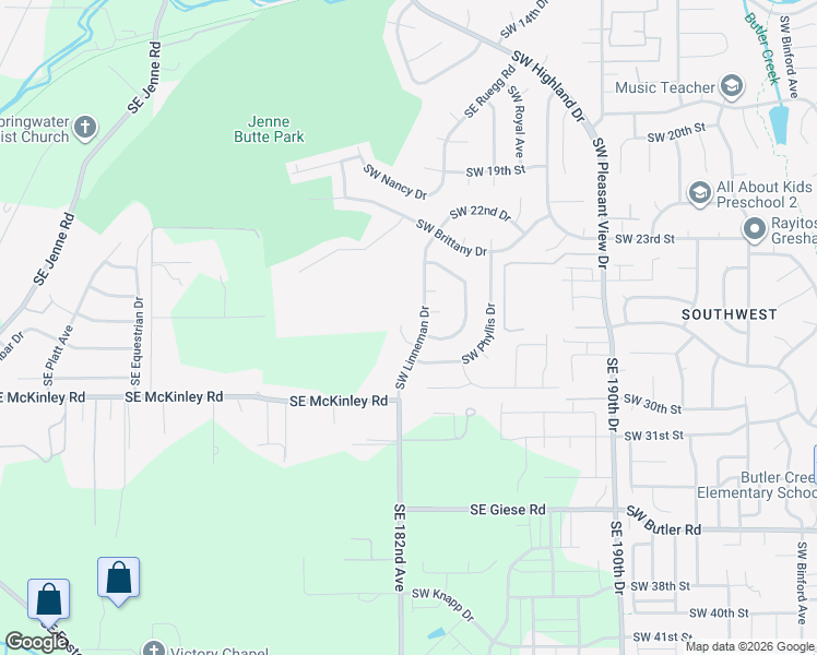 map of restaurants, bars, coffee shops, grocery stores, and more near 4210 Southwest 28th Court in Gresham