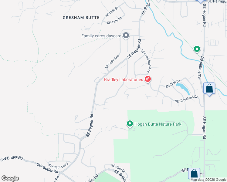 map of restaurants, bars, coffee shops, grocery stores, and more near 2719 Southeast Elliott Drive in Gresham