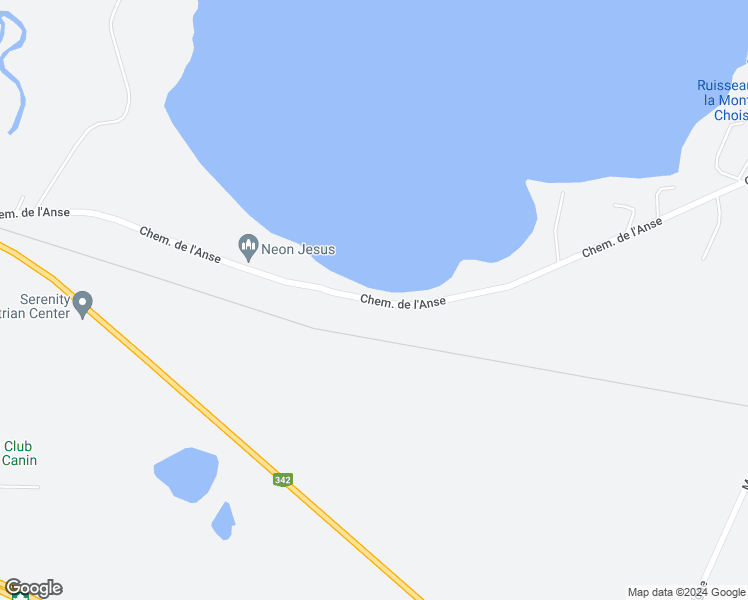 map of restaurants, bars, coffee shops, grocery stores, and more near Chemin de l'Anse in Montérégie