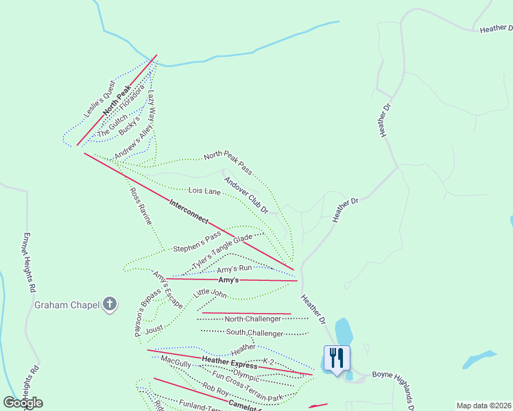 map of restaurants, bars, coffee shops, grocery stores, and more near 1259 Andover Club Dr in Harbor Springs