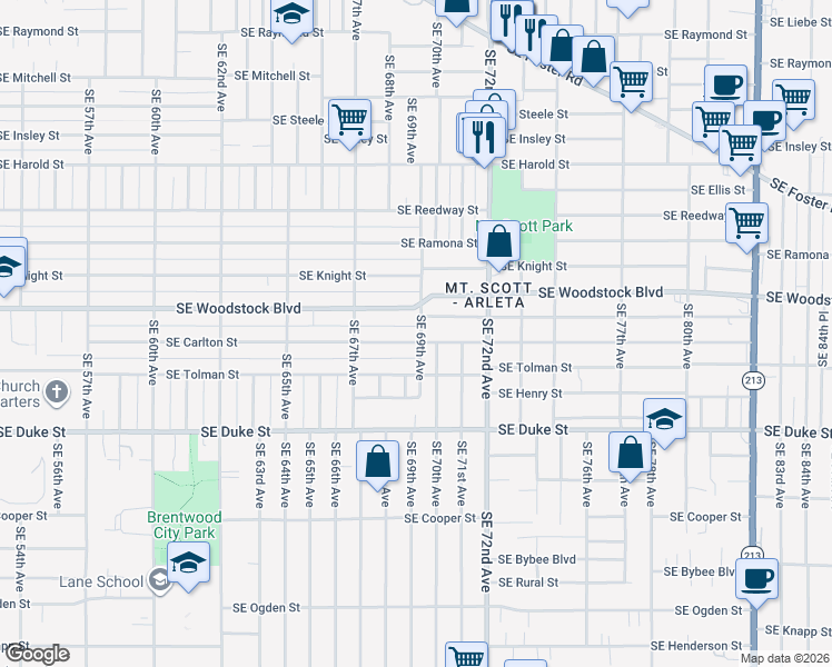 map of restaurants, bars, coffee shops, grocery stores, and more near in 