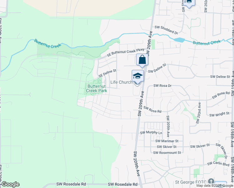 map of restaurants, bars, coffee shops, grocery stores, and more near 8109 SE Hayloft ST in Hillsboro