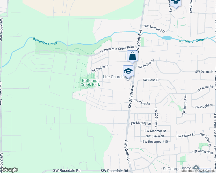 map of restaurants, bars, coffee shops, grocery stores, and more near 21370 Southwest Hagg Lane in Beaverton