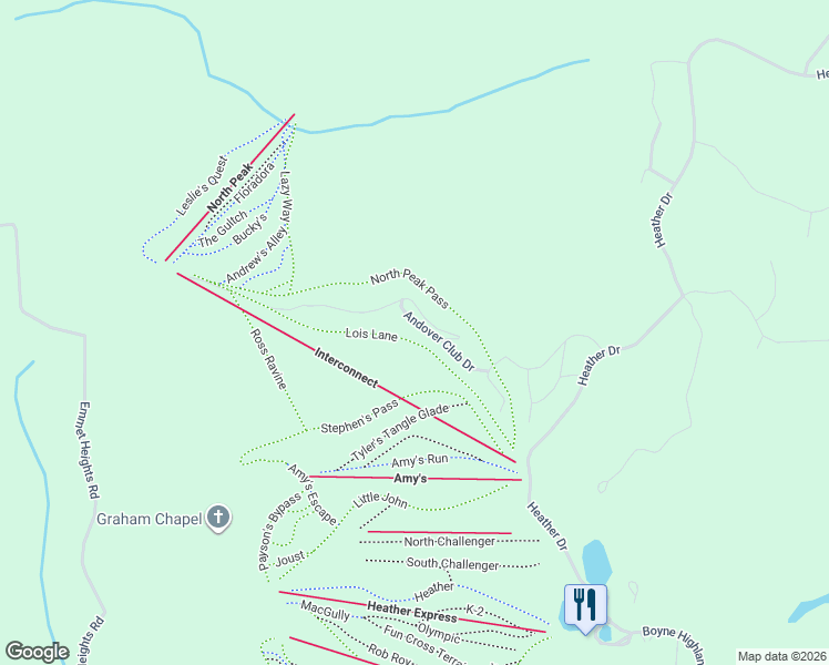 map of restaurants, bars, coffee shops, grocery stores, and more near 1307 Anover Club Drive in Harbor Springs