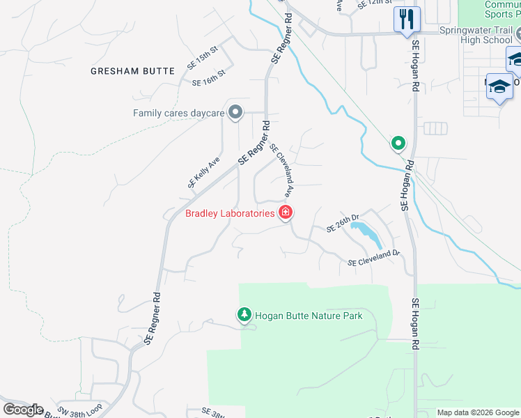 map of restaurants, bars, coffee shops, grocery stores, and more near 717 Southeast 27th Street in Gresham