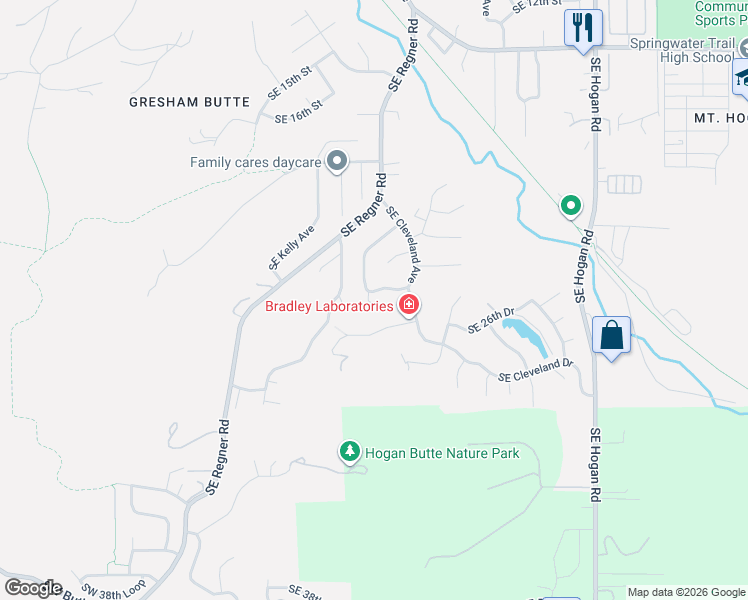 map of restaurants, bars, coffee shops, grocery stores, and more near 717 Southeast 27th Street in Gresham