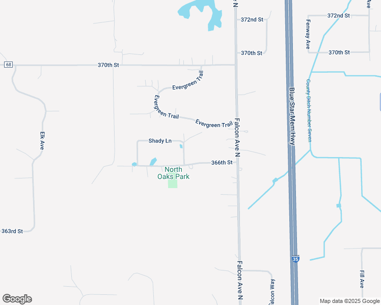 map of restaurants, bars, coffee shops, grocery stores, and more near 5080 Shady Lane in North Branch