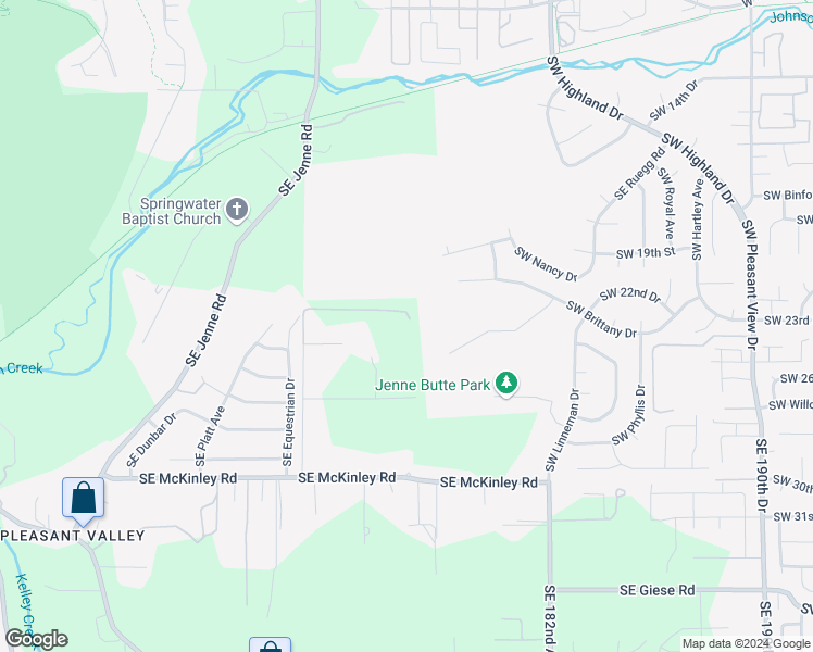 map of restaurants, bars, coffee shops, grocery stores, and more near 17675 Southeast McKinley in Gresham