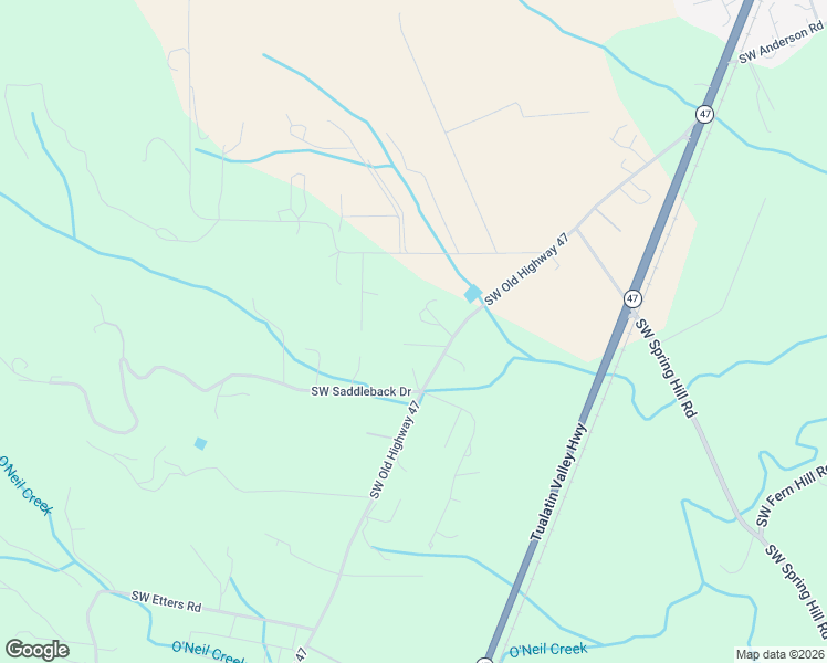 map of restaurants, bars, coffee shops, grocery stores, and more near 5657 Southwest Old Highway 47 in Gaston