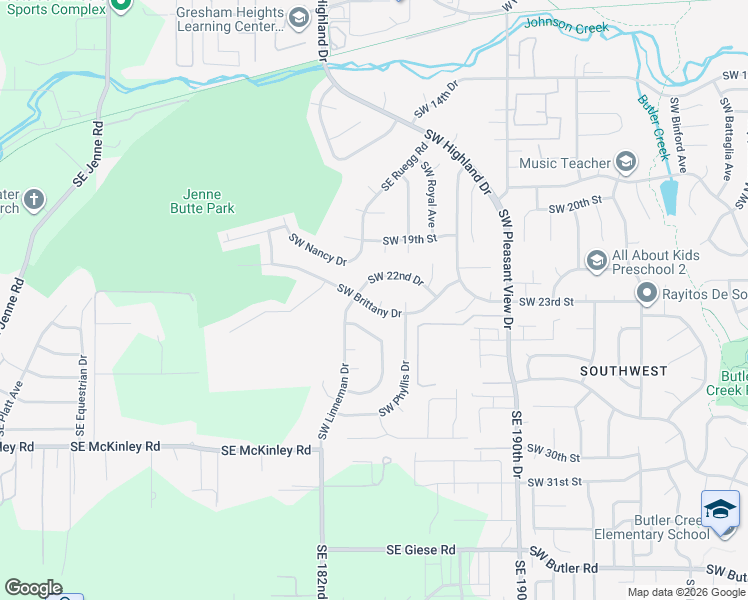 map of restaurants, bars, coffee shops, grocery stores, and more near 2277 Southwest Nancy Place in Gresham