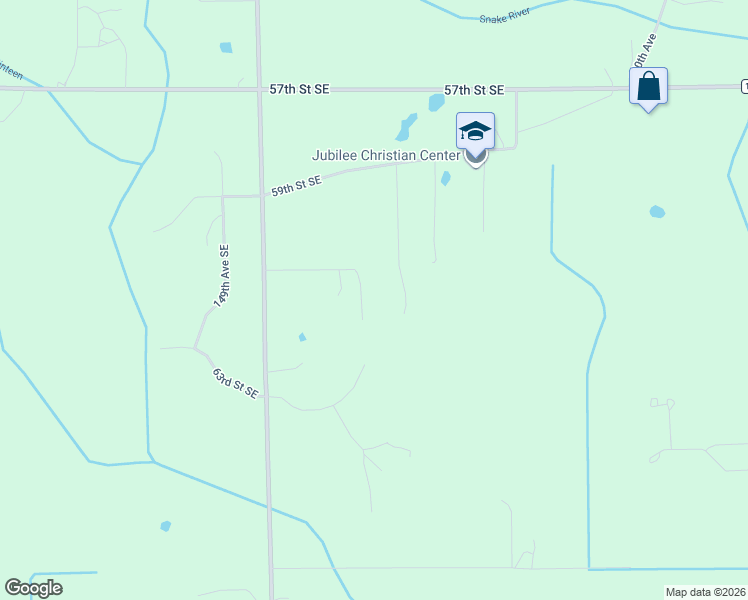 map of restaurants, bars, coffee shops, grocery stores, and more near 15213 61st Street in Becker
