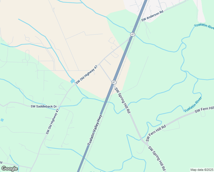 map of restaurants, bars, coffee shops, grocery stores, and more near 5455 Southwest Spring Hill Road in Gaston