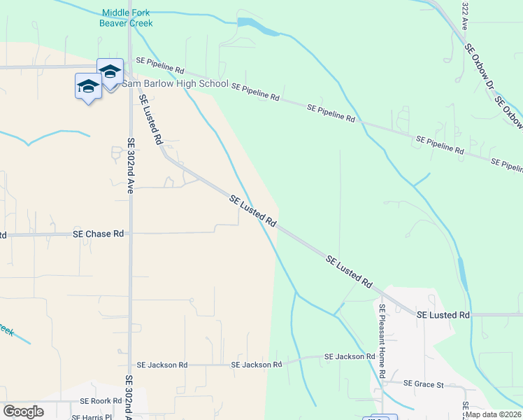 map of restaurants, bars, coffee shops, grocery stores, and more near 30945 Southeast Lusted Road in Gresham