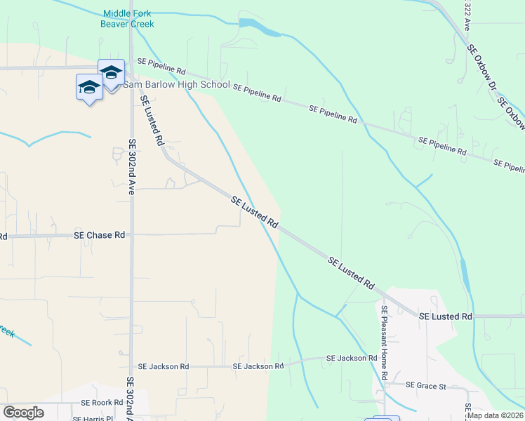 map of restaurants, bars, coffee shops, grocery stores, and more near 30945 Southeast Lusted Road in Gresham