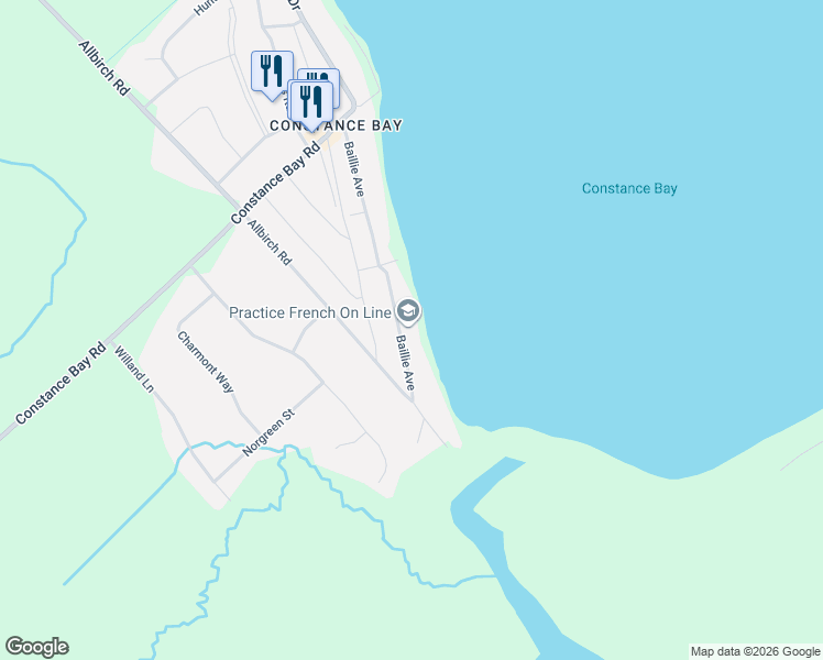 map of restaurants, bars, coffee shops, grocery stores, and more near 164 Baillie Avenue in Ottawa