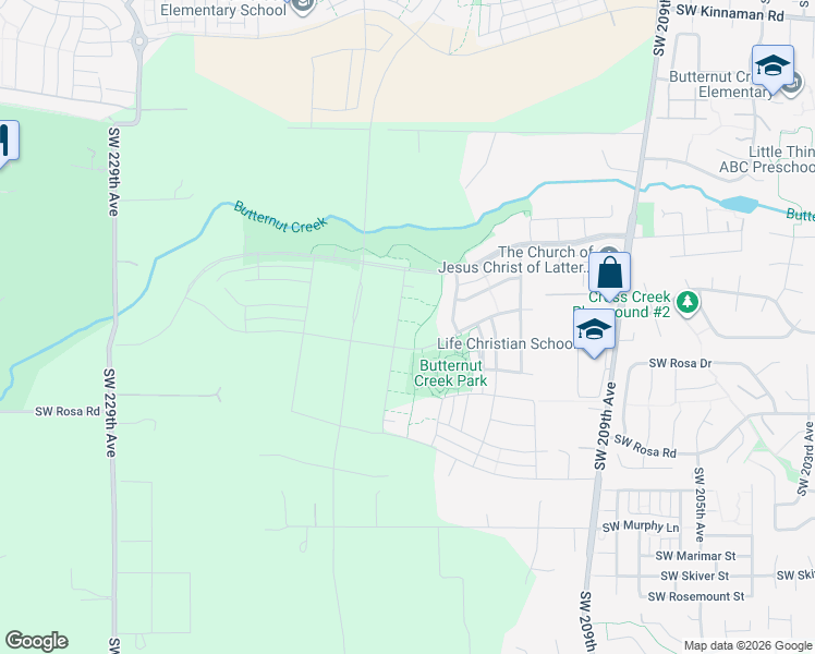 map of restaurants, bars, coffee shops, grocery stores, and more near 7719 Southeast Denver Lane in Hillsboro