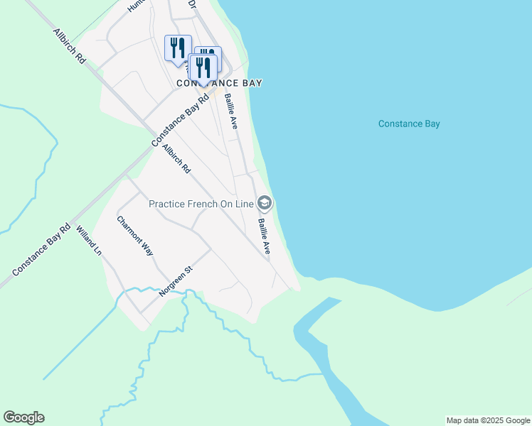 map of restaurants, bars, coffee shops, grocery stores, and more near 164 Baillie Avenue in Ottawa