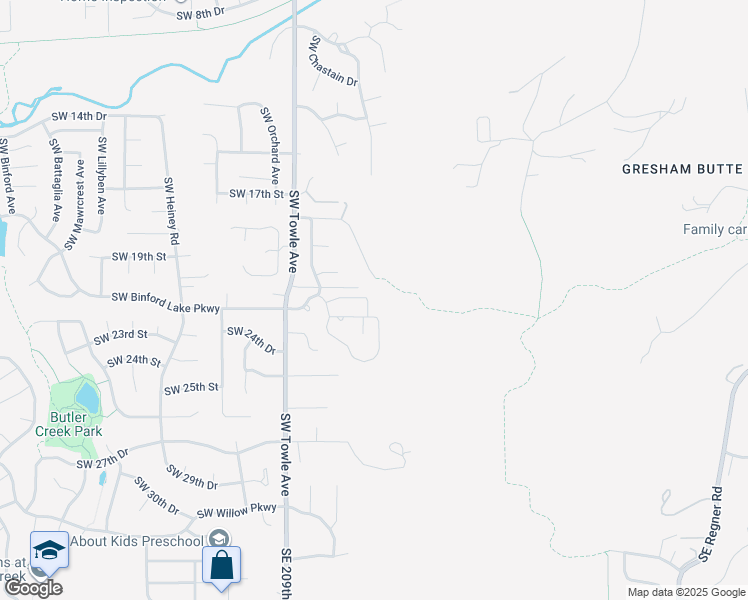 map of restaurants, bars, coffee shops, grocery stores, and more near 1291 Southwest 22nd Terrace in Gresham