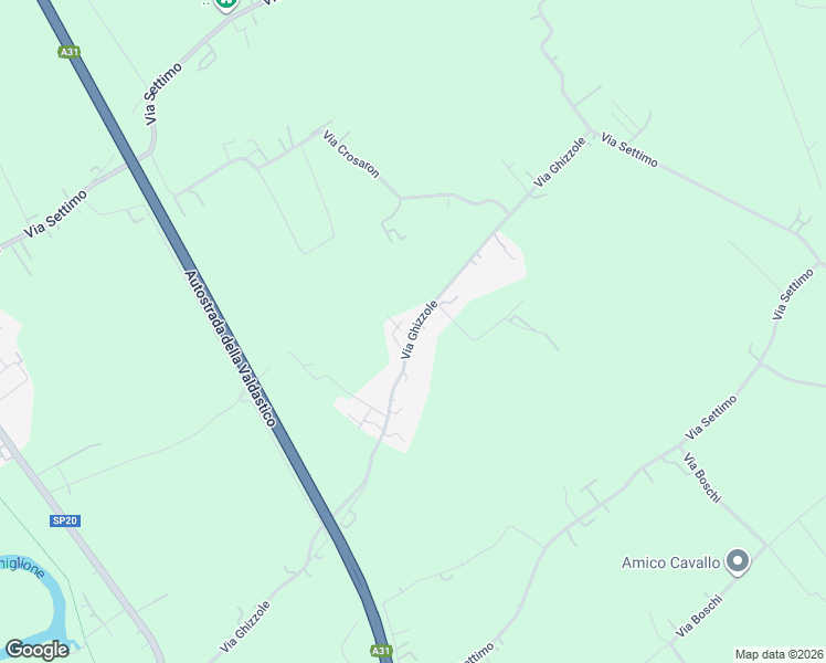 map of restaurants, bars, coffee shops, grocery stores, and more near 6 Via Ghizzole in Provincia di Vicenza