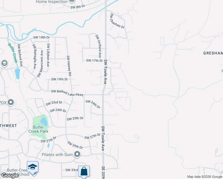 map of restaurants, bars, coffee shops, grocery stores, and more near 1421 Southwest Binford Lake Parkway in Gresham