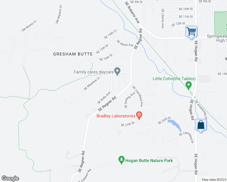 map of restaurants, bars, coffee shops, grocery stores, and more near 2162 Southeast Kelly Avenue in Gresham
