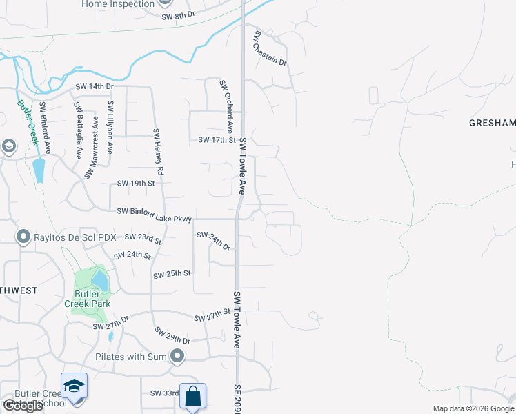 map of restaurants, bars, coffee shops, grocery stores, and more near 1421 Southwest Binford Lake Parkway in Gresham