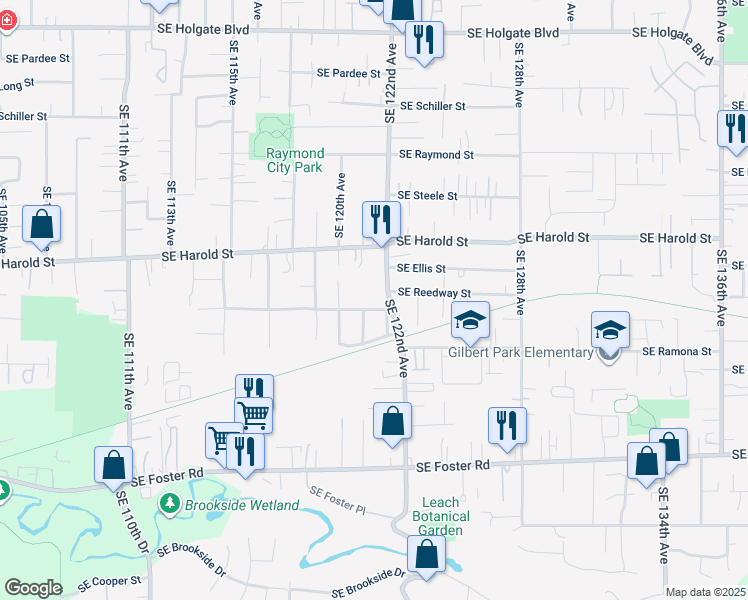 map of restaurants, bars, coffee shops, grocery stores, and more near in Portland