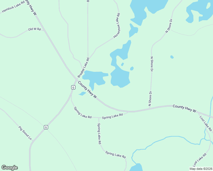 map of restaurants, bars, coffee shops, grocery stores, and more near 3010 County Road W in Crandon