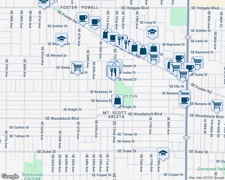 map of restaurants, bars, coffee shops, grocery stores, and more near in 