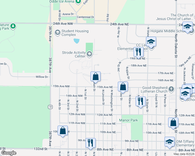 map of restaurants, bars, coffee shops, grocery stores, and more near 12 Campbell Road in Aberdeen