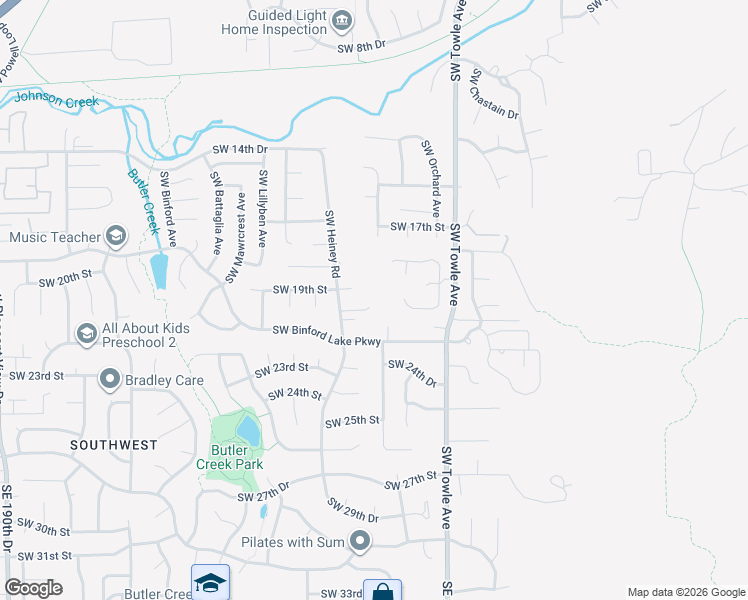 map of restaurants, bars, coffee shops, grocery stores, and more near 1944 Southwest 20th Court in Gresham