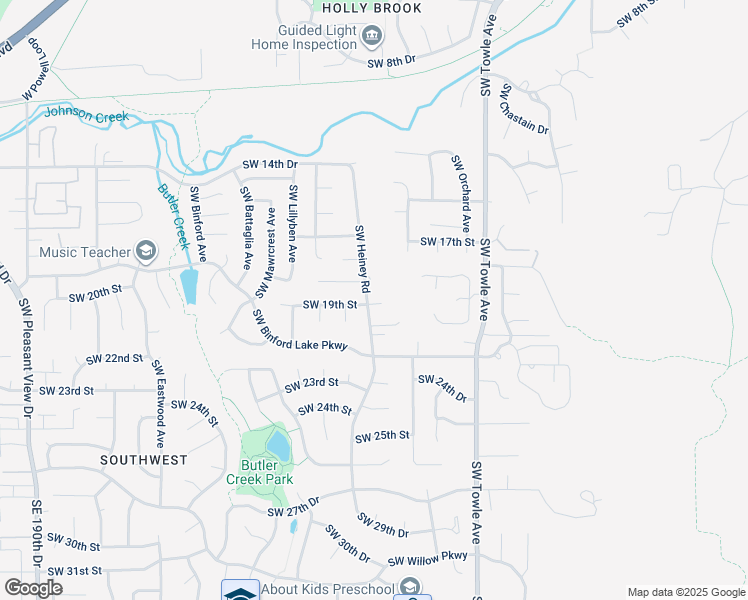 map of restaurants, bars, coffee shops, grocery stores, and more near 1896 Southwest Heiney Road in Gresham
