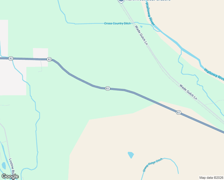 map of restaurants, bars, coffee shops, grocery stores, and more near 84190 Oregon 82 in Lostine