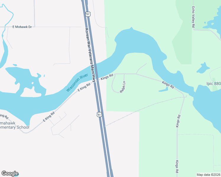 map of restaurants, bars, coffee shops, grocery stores, and more near N10108 Ralph Lane in Tomahawk