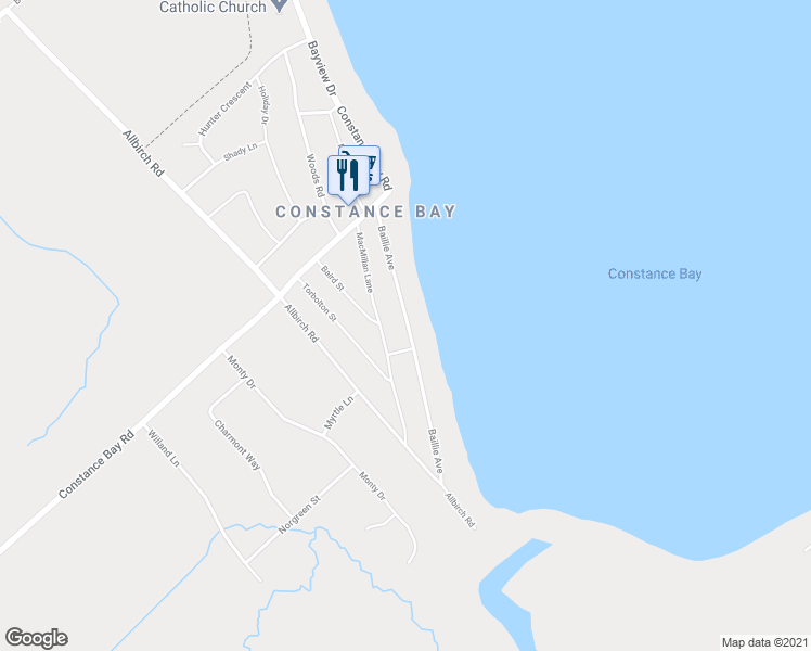 map of restaurants, bars, coffee shops, grocery stores, and more near 208 Baillie Avenue in Ottawa